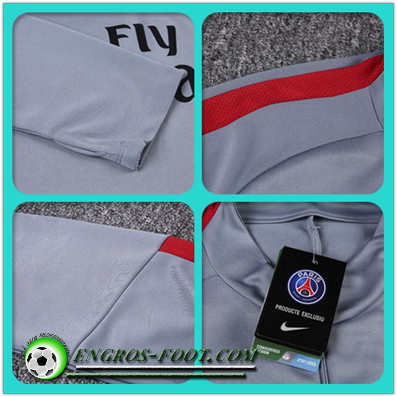 Nouveau Sweatshirt du PSG Gris/Rouge 2016 17 Discount