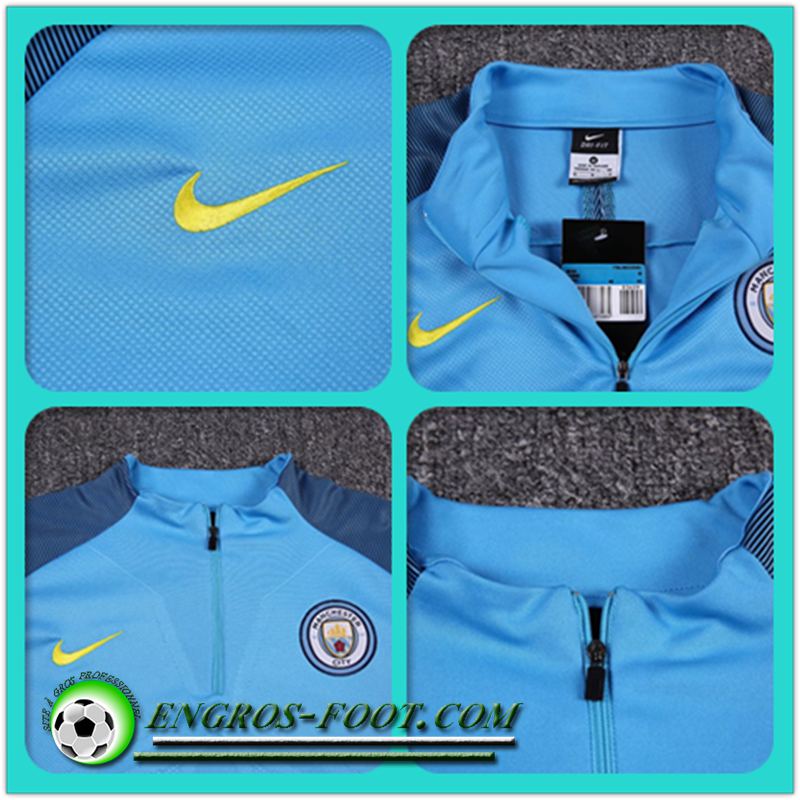 Nouveau Sweatshirt du Manchester City Bleu 2016 17 Pas Cher