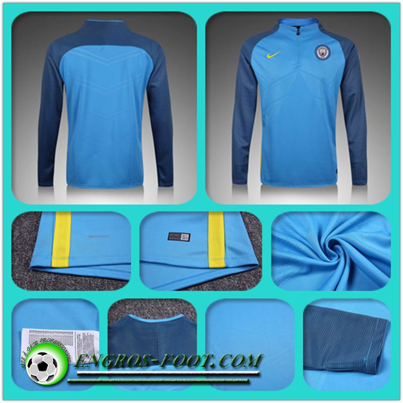 Replica Sweatshirt Manchester City Bleu 2017/2018