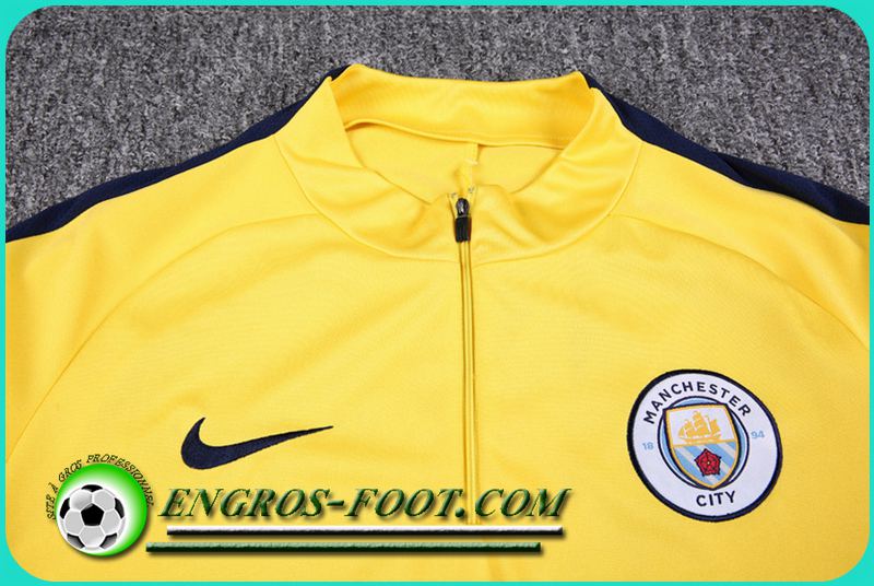 Nouveau Sweatshirt du Manchester City Jaune 2016 17 Pas Chere