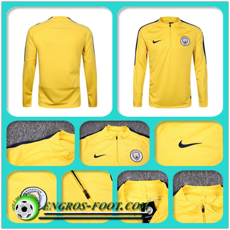 Le Replica Sweatshirt Manchester City Jaune 17/18