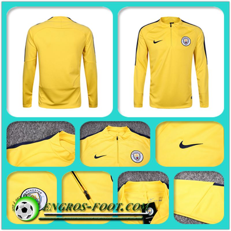 Sweatshirt de Manchester City Jaune 2016/17 Nouveau