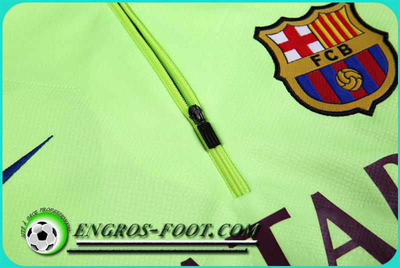 Nouveaux Sweatshirt de Foot FC Barcelone Vert Fant?me/Royal 2017/2018 en gros