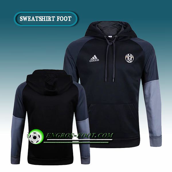 Engros-foot: Sweat à Capuche Foot Juventus Noir/Gris 2016-2017 Thailande