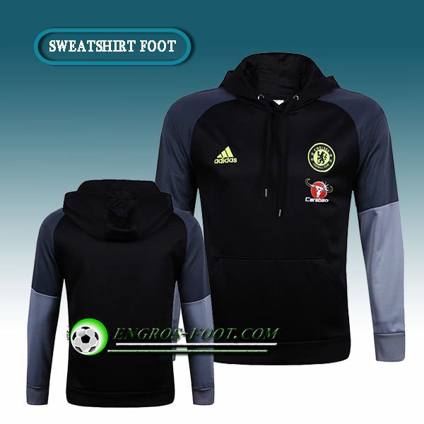 Engros-foot: Sweat à Capuche Foot FC Chelsea Gris/Noir 2016-2017 Thailande