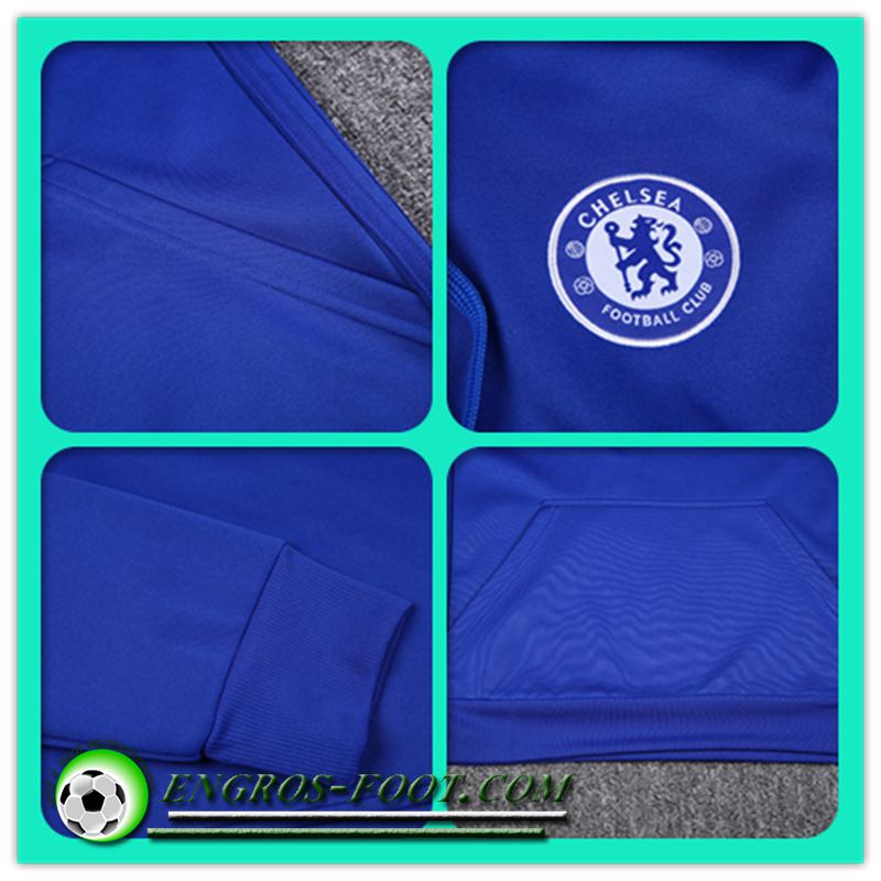 Photo Sweat Capuche Training FC Chelsea Bleu 16-17 Promo