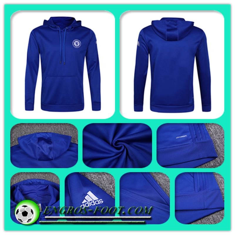 Sweat Capuche Training FC Chelsea Bleu 2016 17 Promo