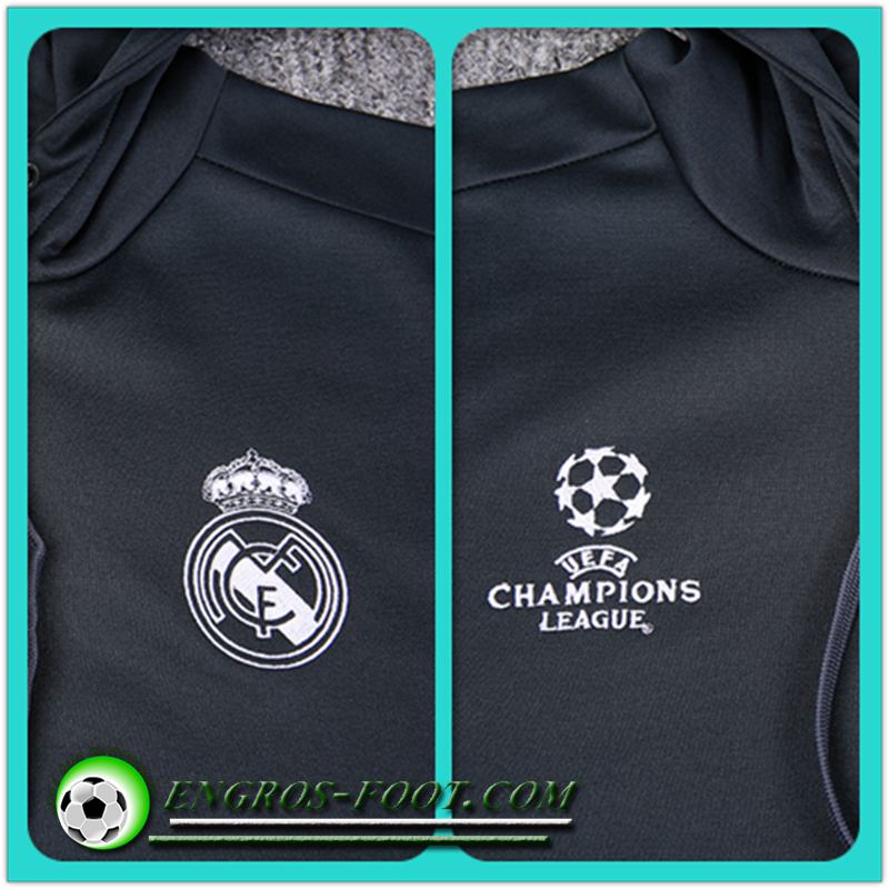 Le Replica Champions Sweat Capuche Real Madrid Noir 2017/2018