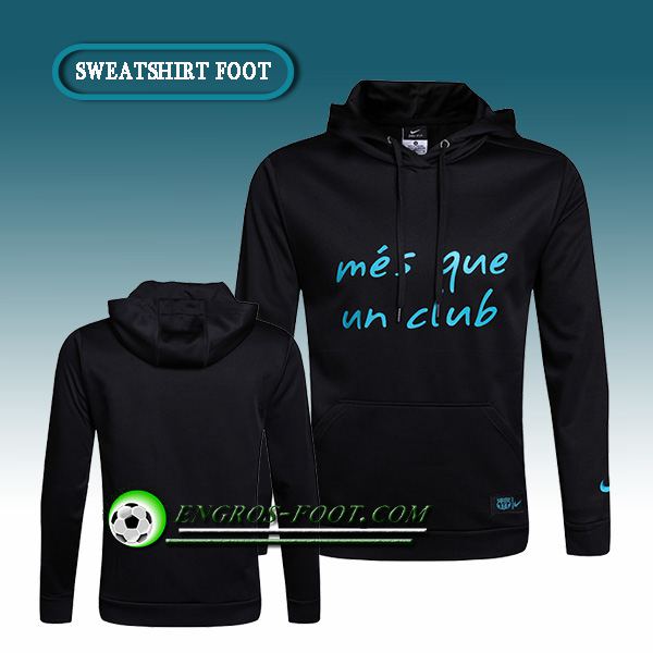 Engros-foot: Sweat à Capuche Foot FC Barcelone Noir 2016-2017 Thailande