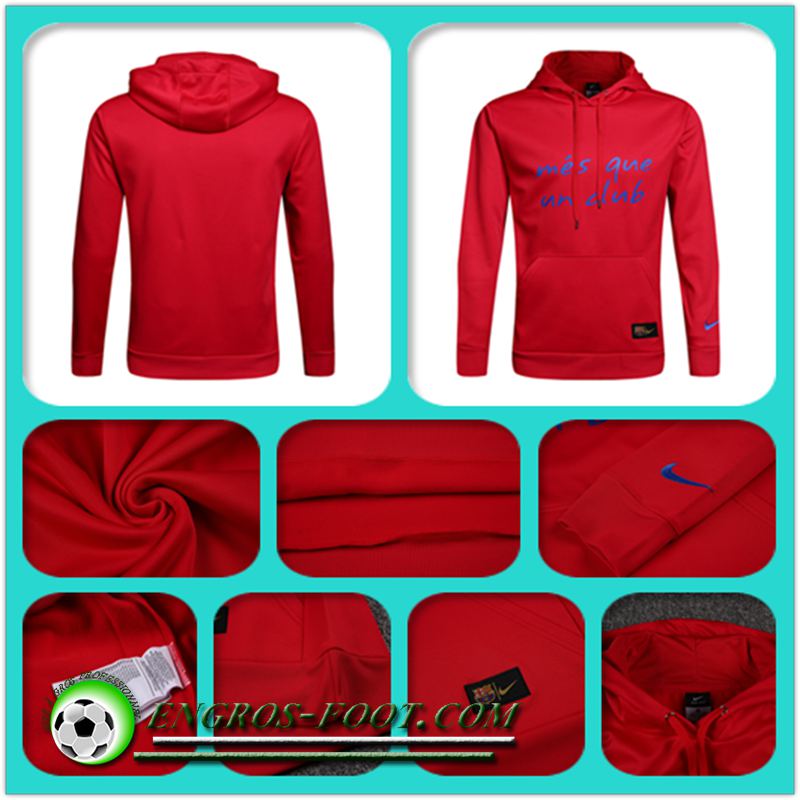 Sweat Capuche Training FC Barcelone Rouge 2016 2017