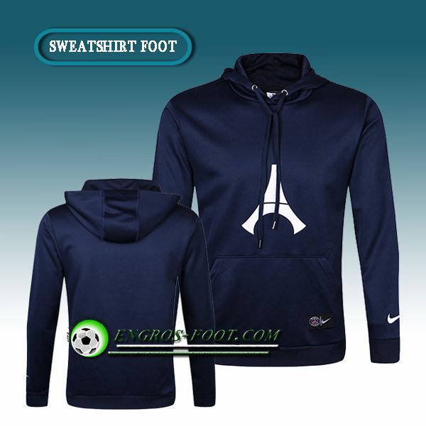 Engros-foot: Sweat à Capuche Foot PSG Bleu/Marine 2016-2017 Thailande