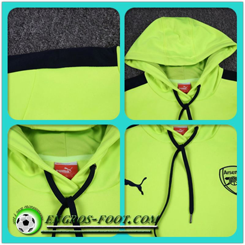 Photo Sweat Capuche Training Arsenal Vert 16-17 Discount