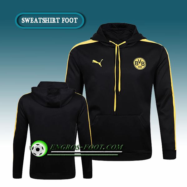 Engros-foot: Sweat à Capuche Foot Dortmund BVB Noir 2016-2017 Thailande