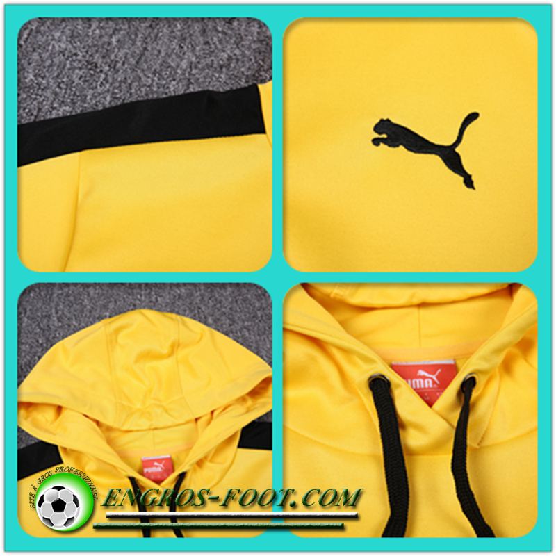 Sweat à Capuche de Dortmund BVB Jaune 2016/17 Nouveau