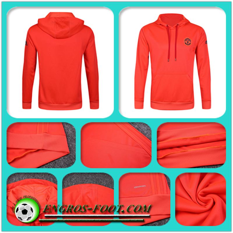 Replica Sweat Capuche Manchester United Orange 2017/2018