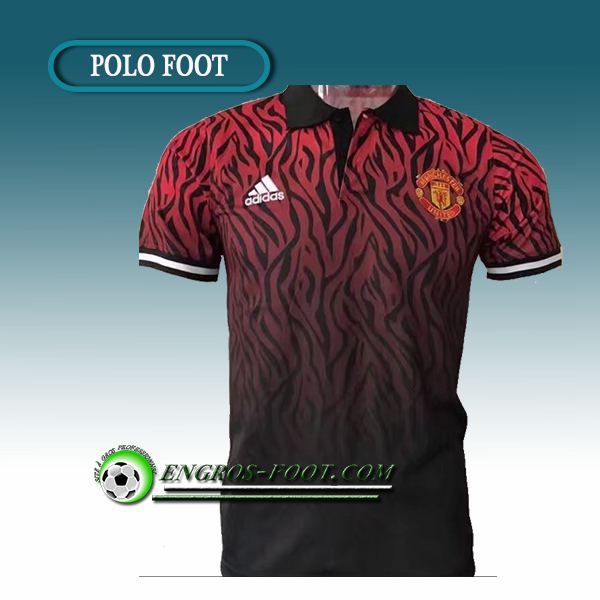 Engros-foot: Maillot de Polo Manchester United Noir/Rouge 2017-2018 Thailande