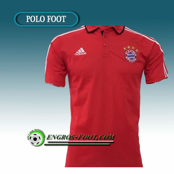 Engros-foot: Maillot de Polo Bayern Munich Rouge 2017-2018 Thailande