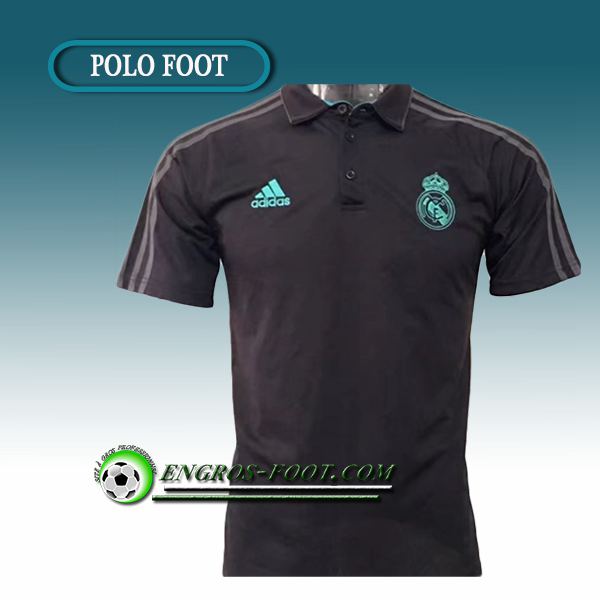 Engros-foot: Maillot de Polo Real Madrid Noir 2017-2018 Thailande