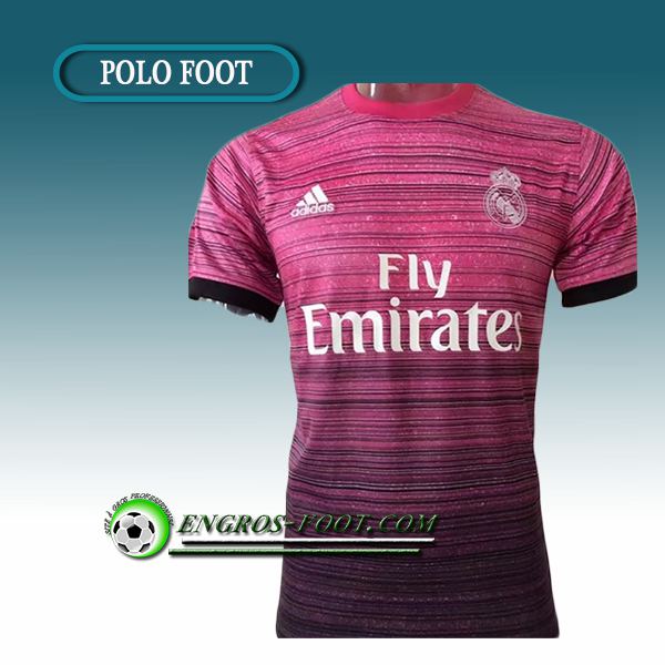 Engros-foot: Maillot de Polo Real Madrid Rose 2017-2018 Thailande