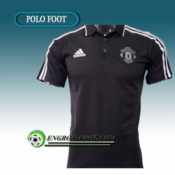 Engros-foot: Maillot de Polo Manchester United Noir 2017-2018 Thailande