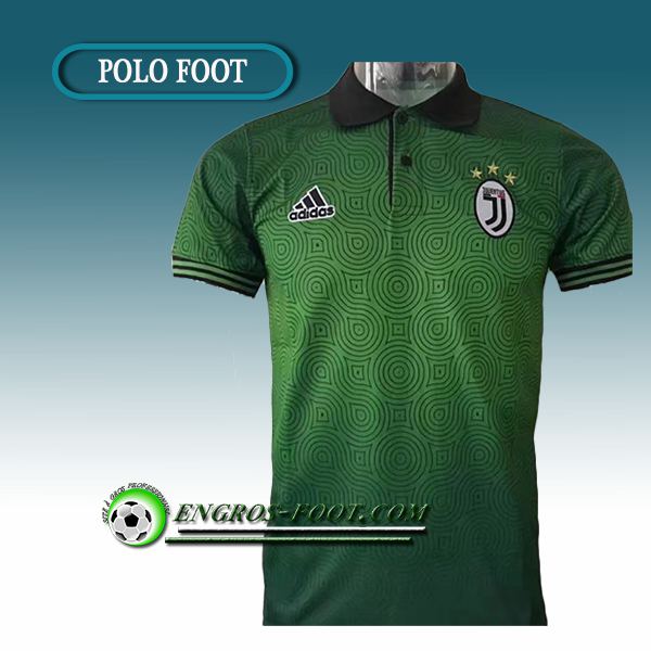 Engros-foot: Maillot de Polo Juventus Vert 2017-2018 Thailande