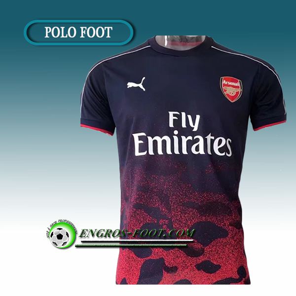 Engros-foot: Maillot de Polo Arsenal Rouge/Noir 2017-2018 Thailande