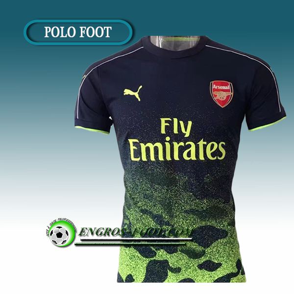 Engros-foot: Maillot de Polo Arsenal Noir/Vert 2017-2018 Thailande