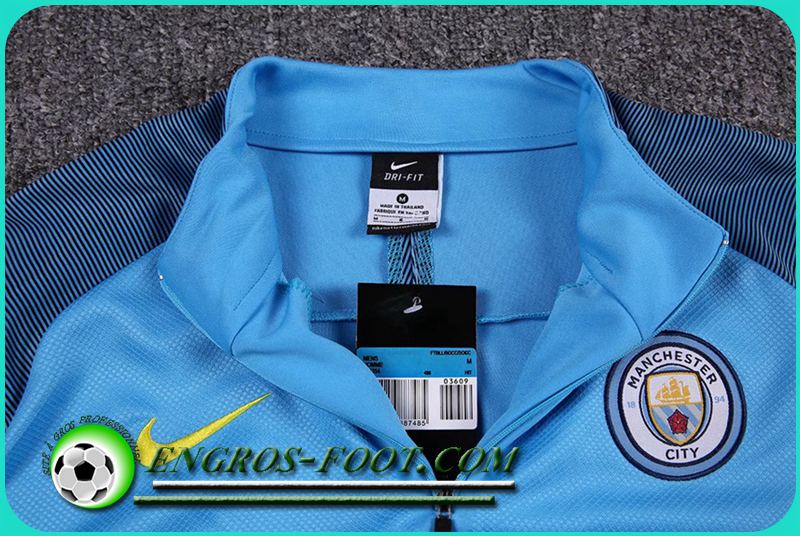 Nouveaux Survetement de Foot Manchester City Blue 17-18 en gros