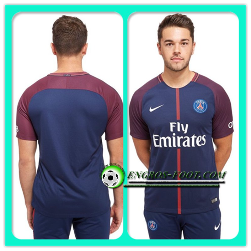 jeux de Maillot du Paris Saint German PSG Enfant Domicile 2017/18 Bleu/Rouge | personnalisé floqué