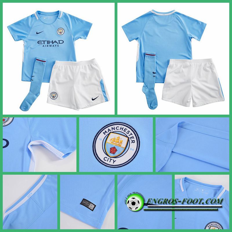 maillot du Manchester City enfant Domicile 2017 2018