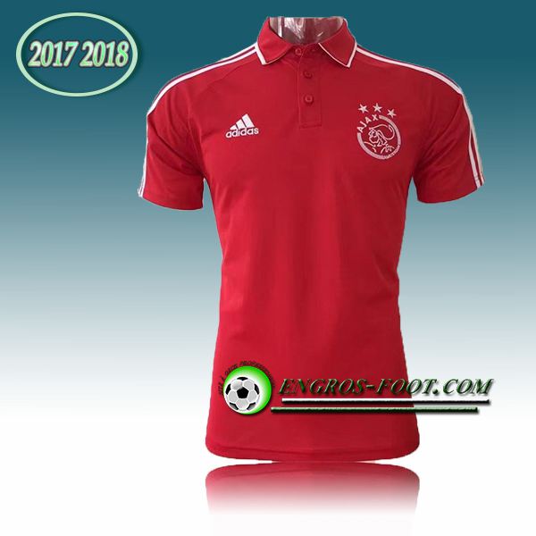 Engros-foot: Maillot Polo AFC Ajax Rouge 2017-2018 Thailande