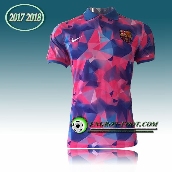 Engros-foot: Maillot Polo FC Barcelone Diamant Rose 2017-2018 Thailande