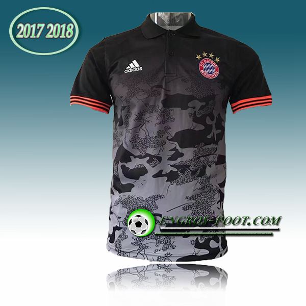 Engros-foot: Maillot Polo Bayern Munich Camouflage Gris 2017-2018 Thailande