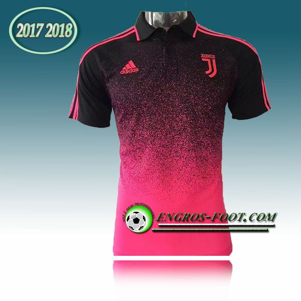 Engros-foot: Maillot Polo Juventus Rouge/Noir 2017-2018 Thailande