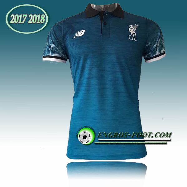 Engros-foot: Maillot Polo FC Liverpool Bleu 2017-2018 Thailande