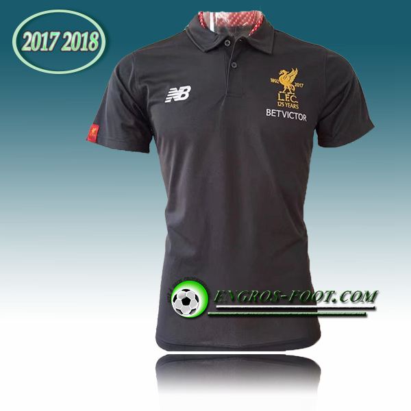 Engros-foot: Maillot Polo FC Liverpool Noir 2017-2018 Thailande