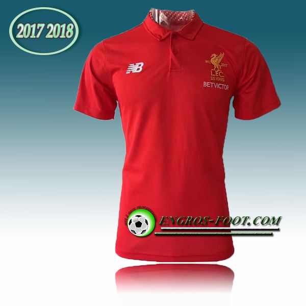 Engros-foot: Maillot Polo FC Liverpool Rouge 2017-2018 Thailande