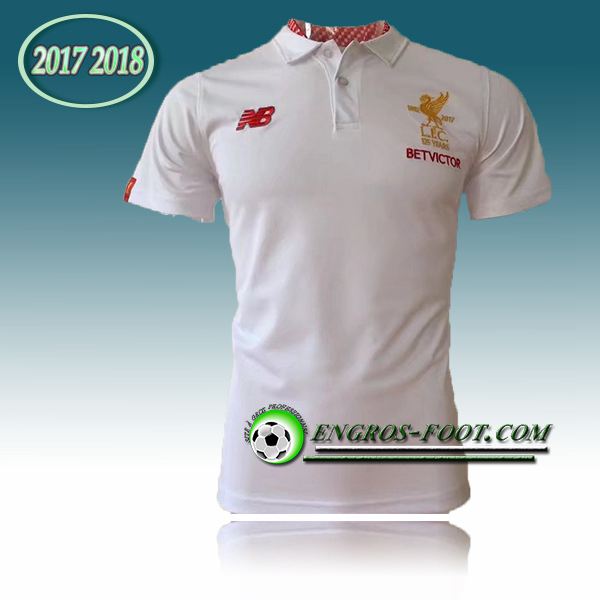 Engros-foot: Maillot Polo FC Liverpool Blanc 2017-2018 Thailande