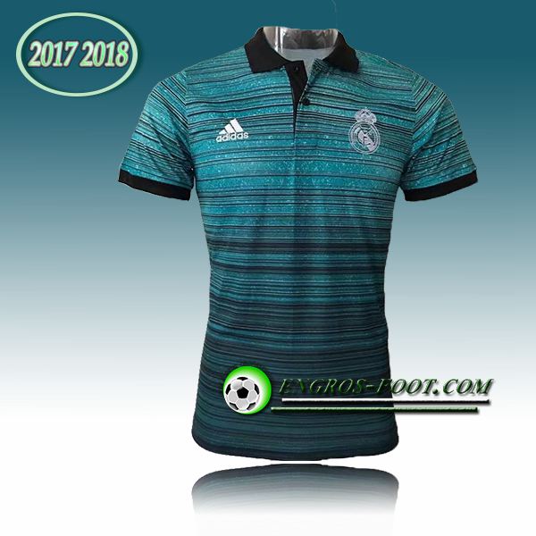 Engros-foot: Maillot Polo Real Madrid Bleu 2017-2018 Thailande