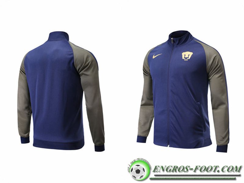 Pumas UNAM survetement Veste Bleu/Gris 2017 18