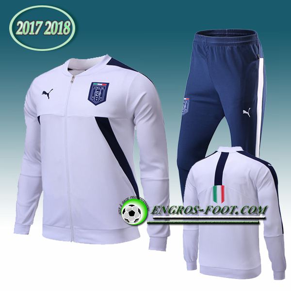 Engros-foot: Survetement de Italie Blanc 2017-2018 | Veste equipe de foot Thailande