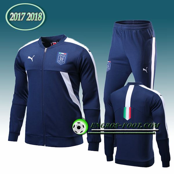 Engros-foot: Survetement de Italie Bleu Marine 2017-2018 | Veste equipe de foot Thailande