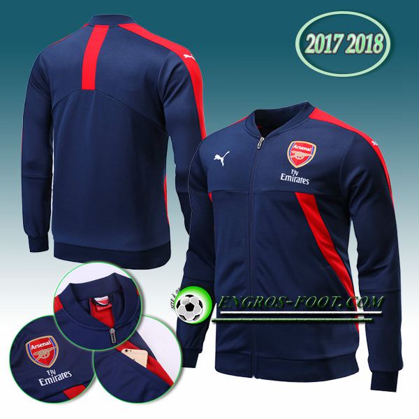 Engros-foot: Veste Foot Arsenal Bleu Marin 2017-2018 Thailande