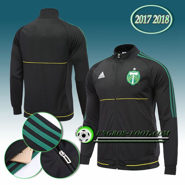 Engros-foot: Veste Foot Portland Timbers Noir 2017-2018 Thailande