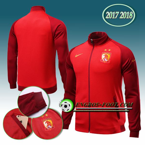 Engros-foot: Veste Foot Evergrande Rouge 2017-2018 Thailande