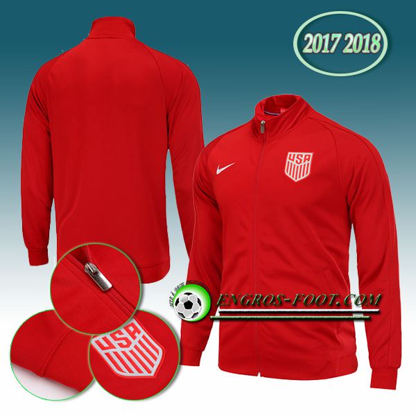 Engros-foot: Veste Foot états-Unis Rouge 2017-2018 Thailande