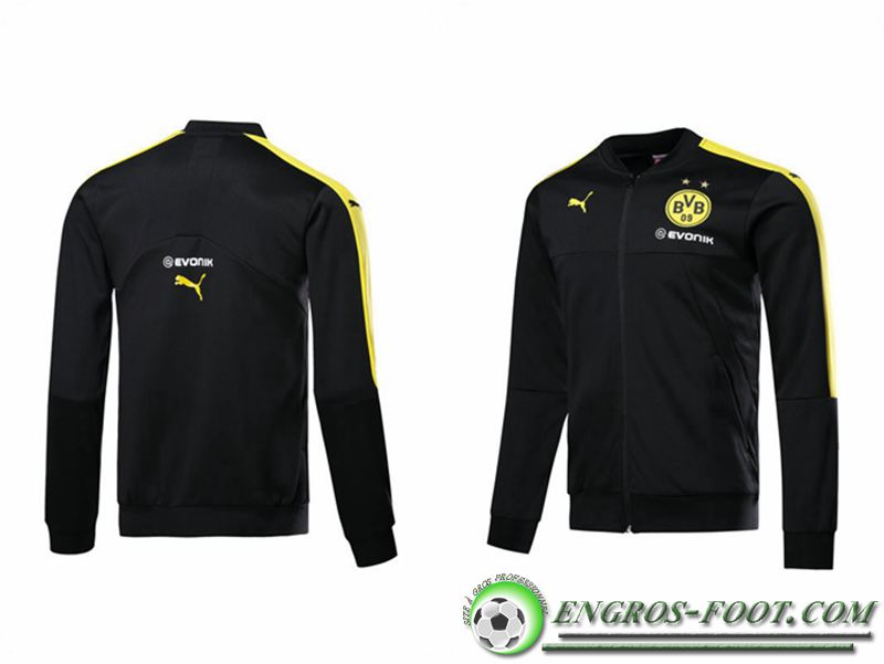 veste club de Dortmund BVB foot Noir 2017/2018