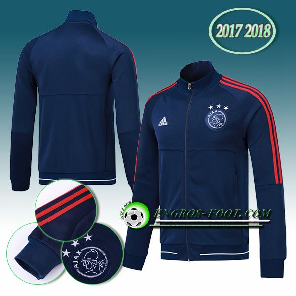 Engros-foot: Veste Foot AFC Ajax Bleu Marine 2017-2018 Thailande