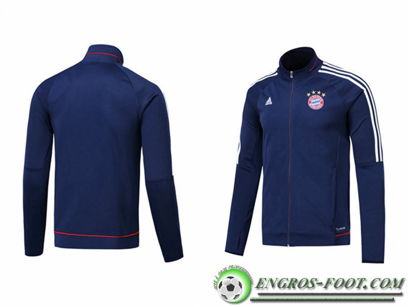 veste club Bayern Munich foot Bleu Marine 2017/2018