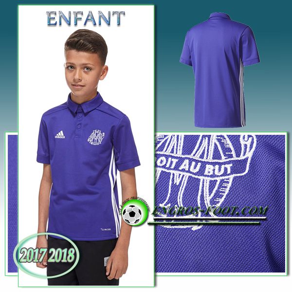 Engros-foot: Ensemble Maillot Foot Marseille OM Enfant Third 2017 2018 Violet Thailande